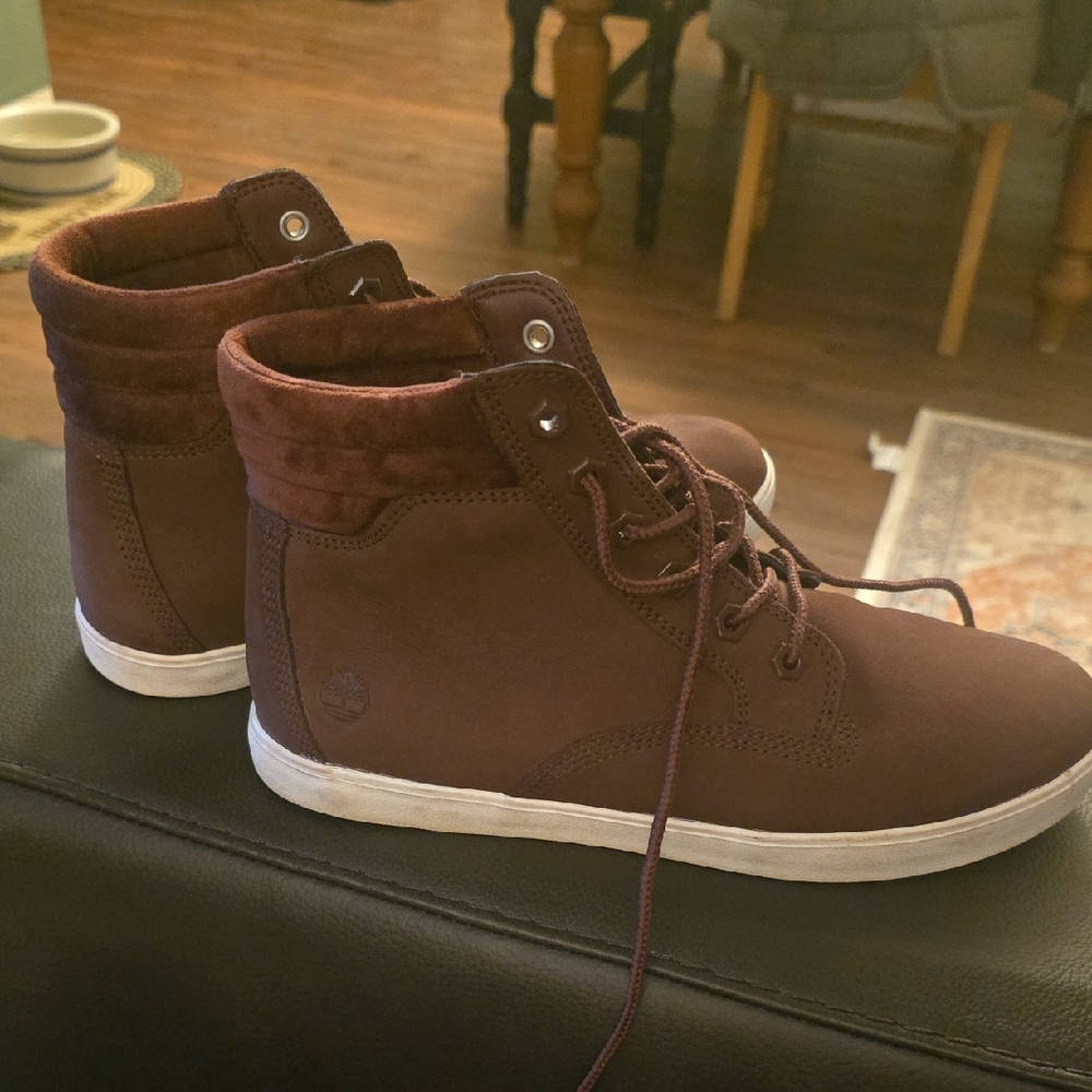 Timberland Men's Dark Brown High-Top Sneakers